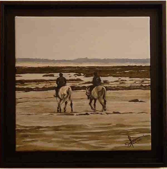 Tableau CHEVAUCHEE AU BORD DE MER